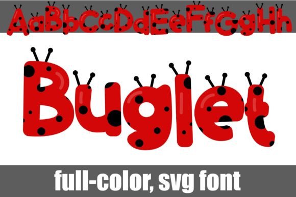 Buglet: The Charming Full-Color SVG Font for Playful Designs