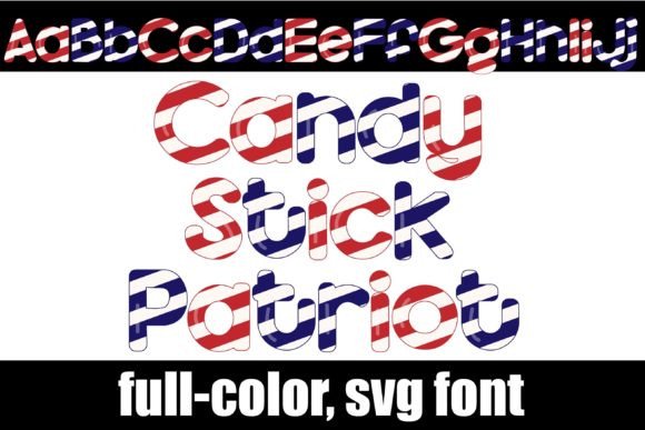 Candy Stick Patriot: A Striped Typeface for Bold, All-American Designs