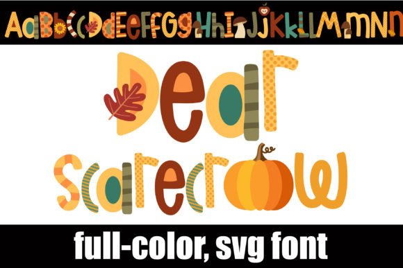 Dear Scarecrow: Your Autumn Font with a Colorful Twist
