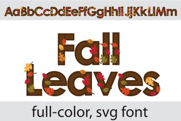 Fall Leaves: A Color Font for Autumnal Designs