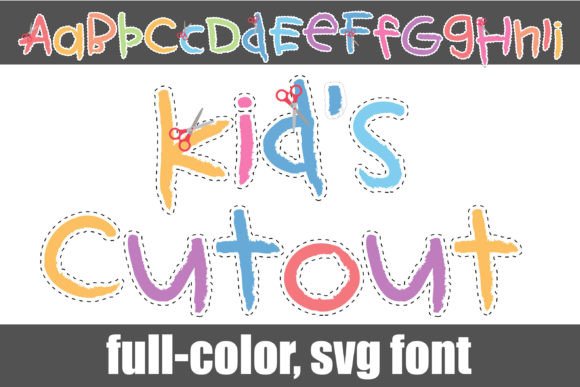 Kid's Cutout: Crafting Playful Designs with a Scissor-Ready Font