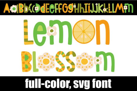 Lemon Blossom: A Whimsical SVG Color Font for Fresh Designs