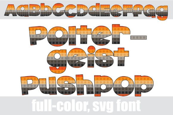 Poltergeist Pushpop: A Modern Halloween Color Font