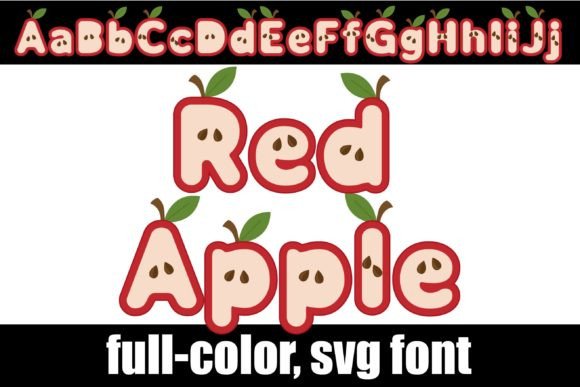 Red Apple: A Full-Color Font for Bold, Playful Designs