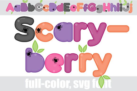 Scaryberry: A Festive Full-Color Font for Halloween Designs