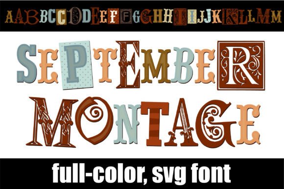 September Montage: A Full-Color Autumn Font