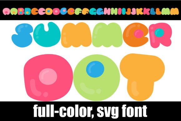 Summer Dot: A Playful Full-Color Font for Bold Branding