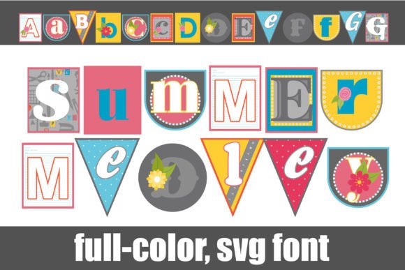 Summer Medley: A Festive Display Font for Creative Projects
